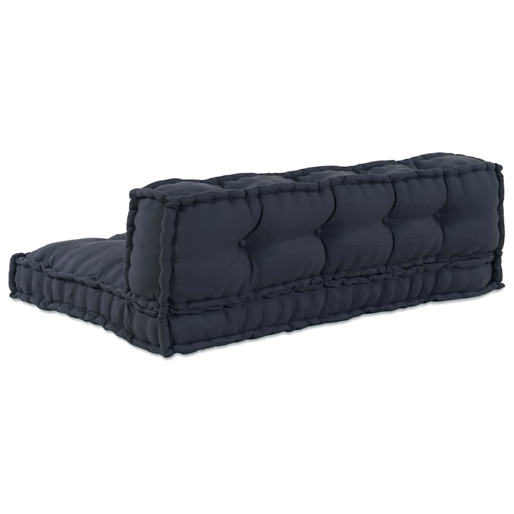 Cuscino per Divano Pallet 2 pcs Antracite 120 x 80 x 38 cm