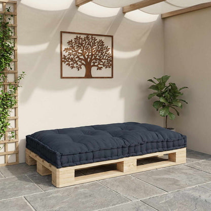 Cuscino per Divano Pallet Antracite 120 x 80 x 12 cm Tessuto | homemem39