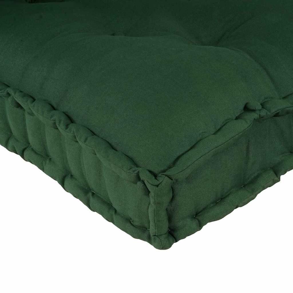 Cuscino per Divano Pallet 3 pcs Verde 120 x 80 x 38 cm Tessuto | homemem39