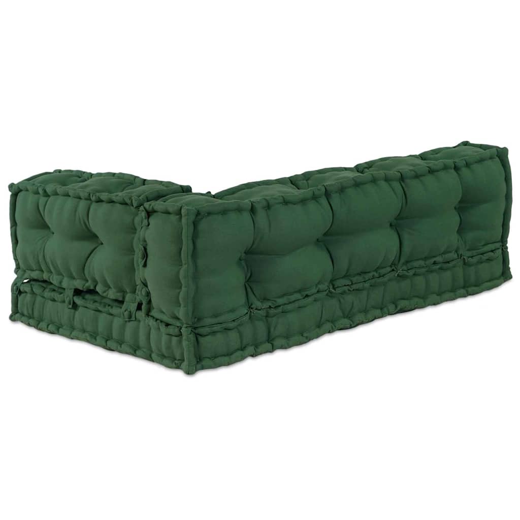 Cuscino per Divano Pallet 3 pcs Verde 120 x 80 x 38 cm Tessuto | homemem39