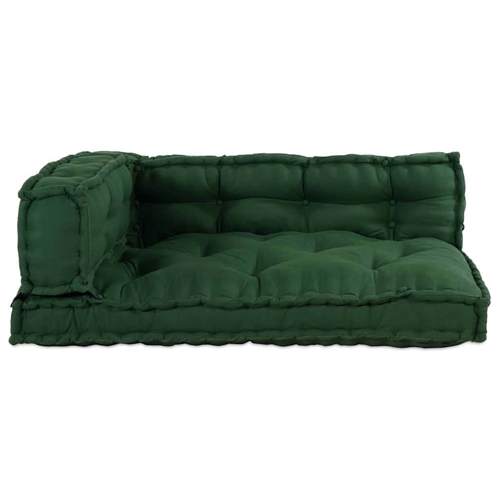 Cuscino per Divano Pallet 3 pcs Verde 120 x 80 x 38 cm Tessuto | homemem39