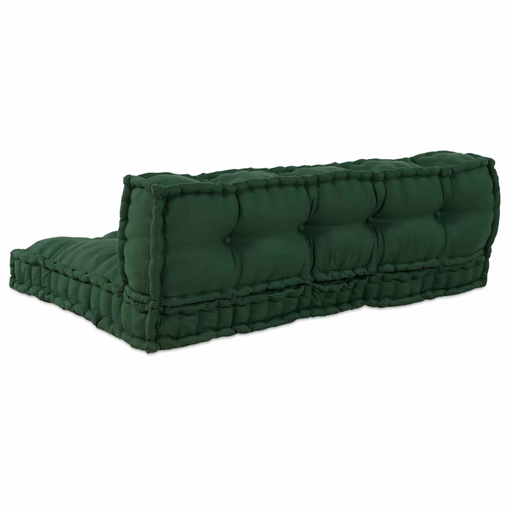 Cuscino per Divano Pallet 2 pcs Verde 120 x 80 x 38 cm Tessuto | homemem39