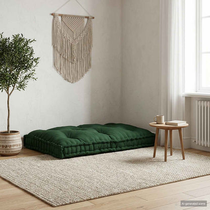 Cuscino per Divano Pallet Verde 120 x 80 x 12 cm Tessuto | homemem39