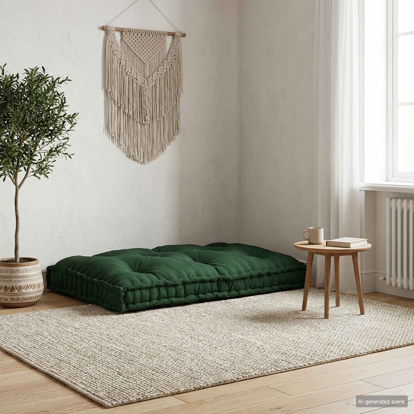 Cuscino per Divano Pallet Verde 120 x 80 x 12 cm Tessuto