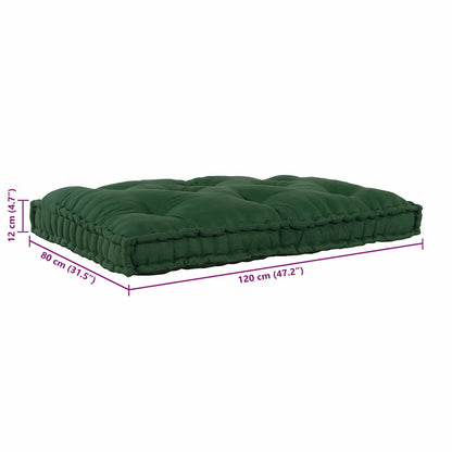 Cuscino per Divano Pallet Verde 120 x 80 x 12 cm Tessuto | homemem39