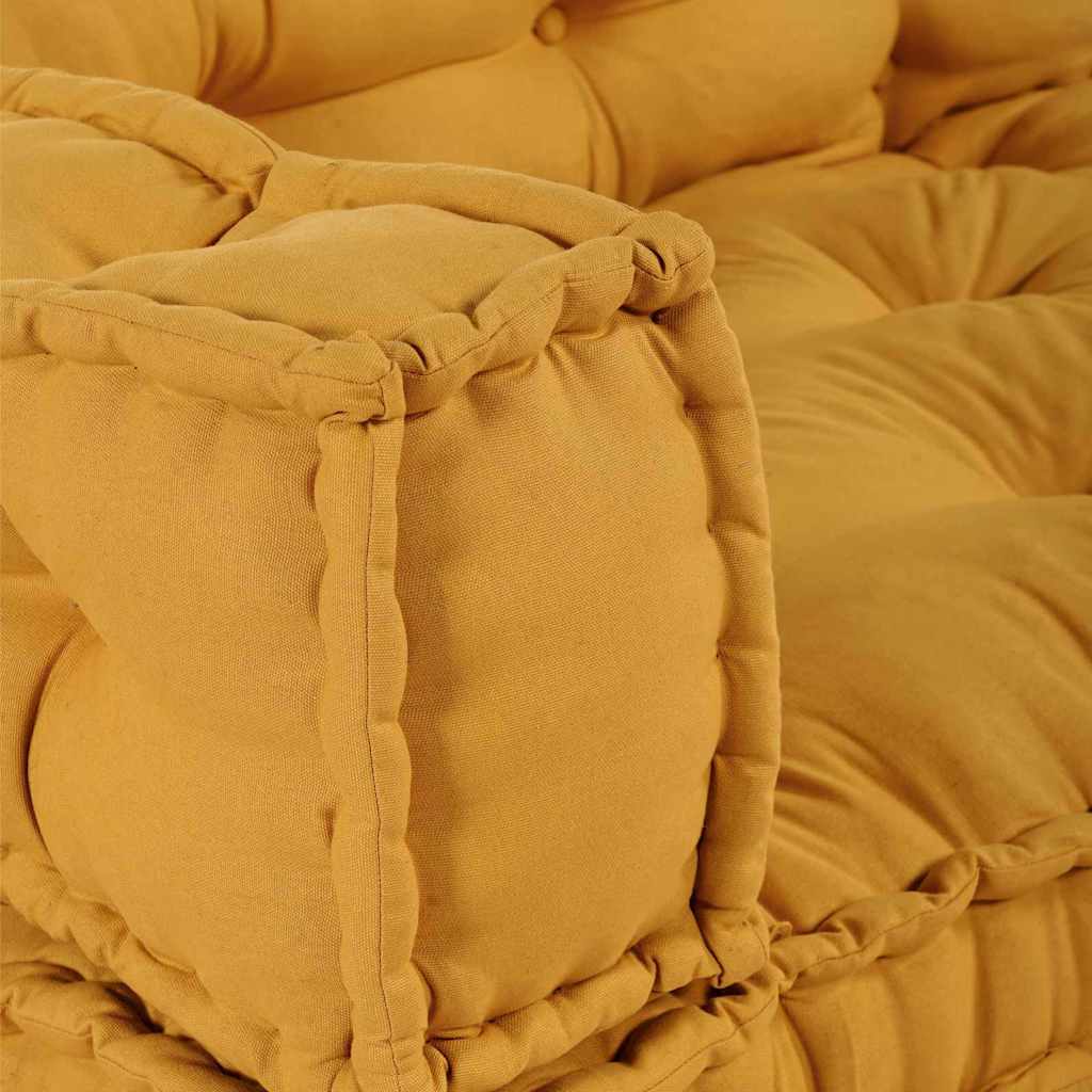 Cuscino per Divano Pallet 3 pcs Giallo 120 x 80 x 38 cm Tessuto | homemem39