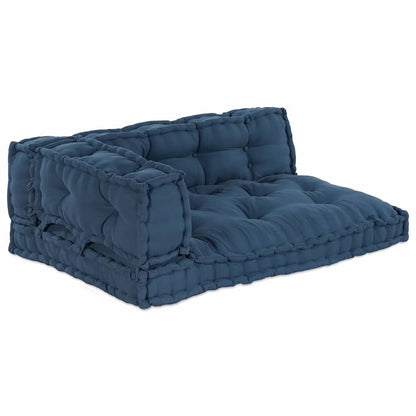Cuscino per Divano Pallet 3 pcs Indaco 120 x 80 x 38 cm Tessuto | homemem39