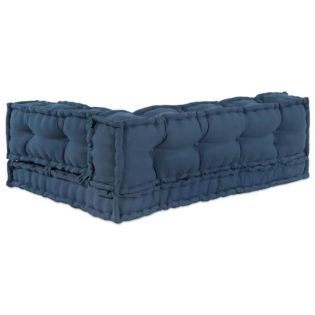 Cuscino per Divano Pallet 3 pcs Indaco 120 x 80 x 38 cm Tessuto | homemem39