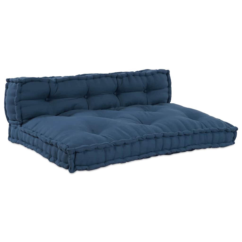 Cuscino per Divano Pallet 2 pcs Indaco 120 x 80 x 38 cm Tessuto | homemem39