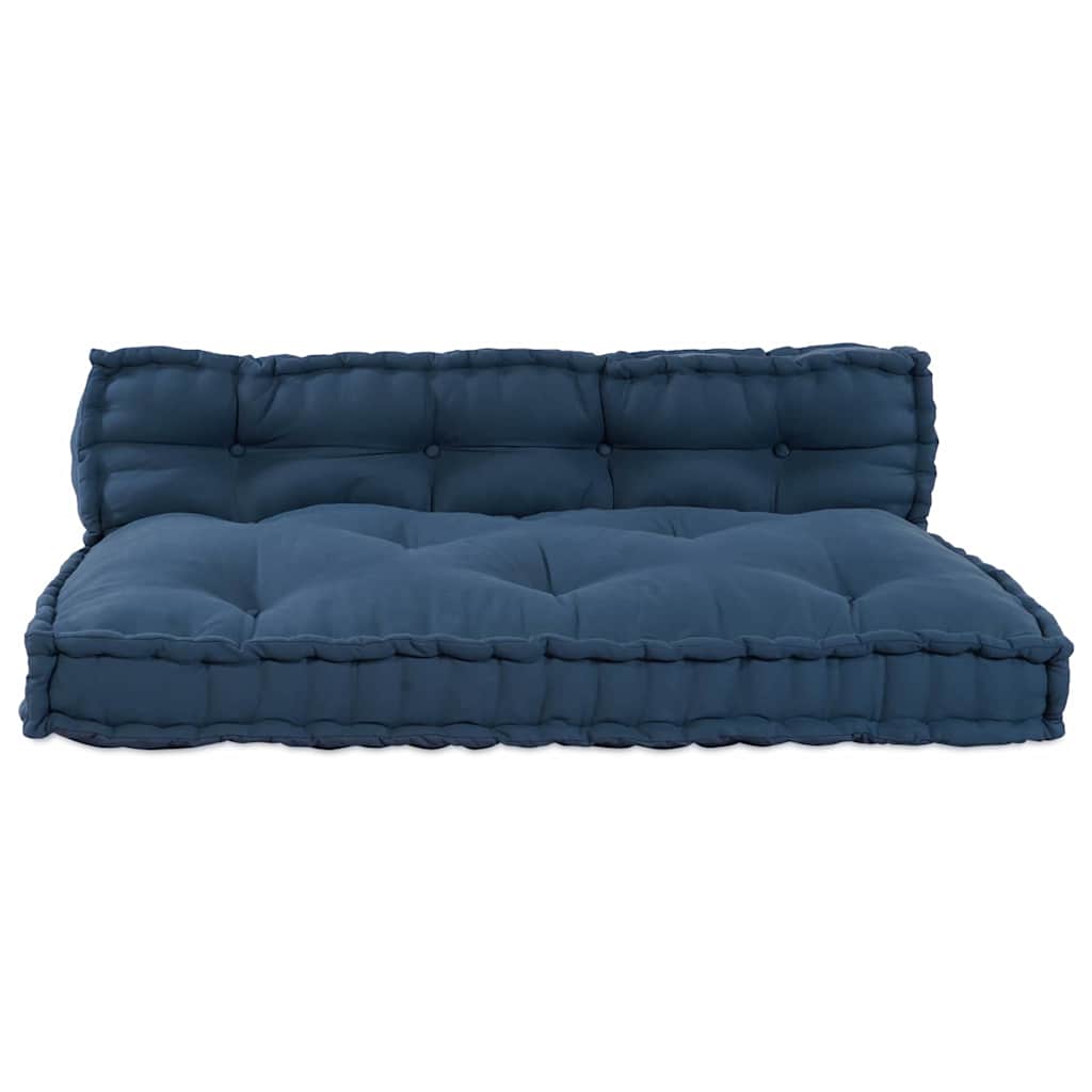 Cuscino per Divano Pallet 2 pcs Indaco 120 x 80 x 38 cm Tessuto | homemem39