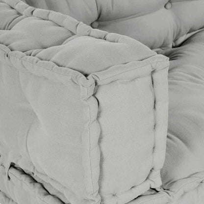 Cuscino per Divano Pallet 3 pcs Grigio 120 x 80 x 38 cm Tessuto