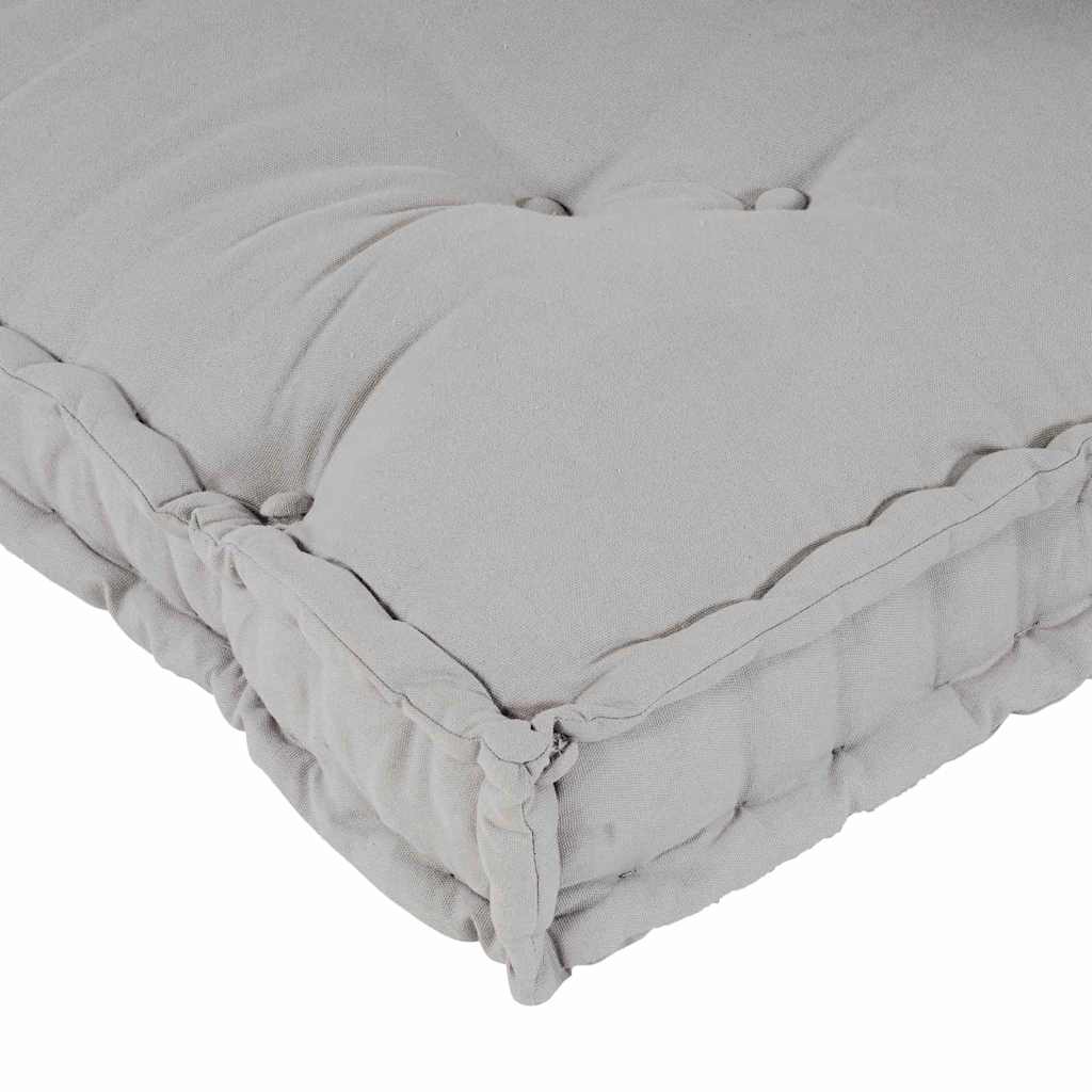 Cuscino per Divano Pallet 3 pcs Grigio 120 x 80 x 38 cm Tessuto