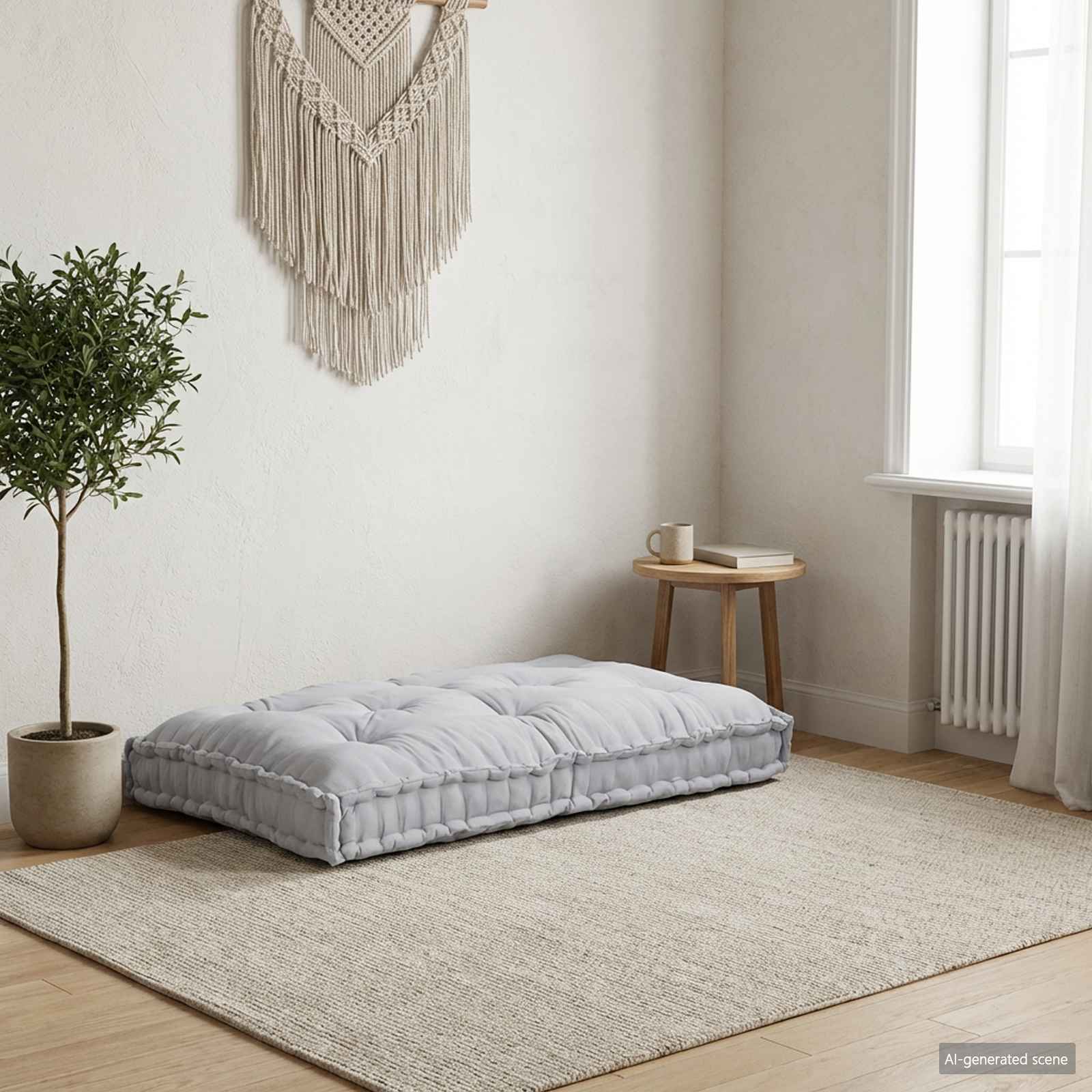 Cuscino per Divano Pallet Grigio 120 x 80 x 12 cm Tessuto | homemem39
