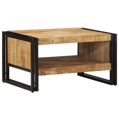 Tavolino 70x50x38 cm in Legno Massello di Mango Grezzo | homemem39