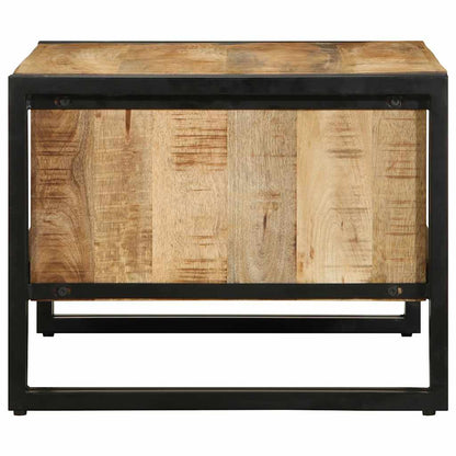 Tavolino 70x50x38 cm in Legno Massello di Mango Grezzo | homemem39