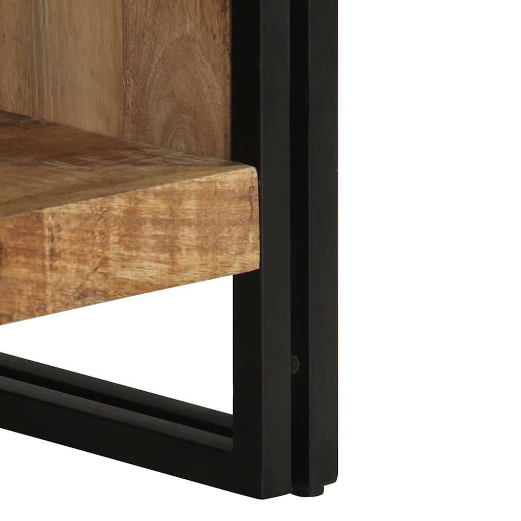 Tavolino 70x50x38 cm in Legno Massello di Mango Grezzo | homemem39