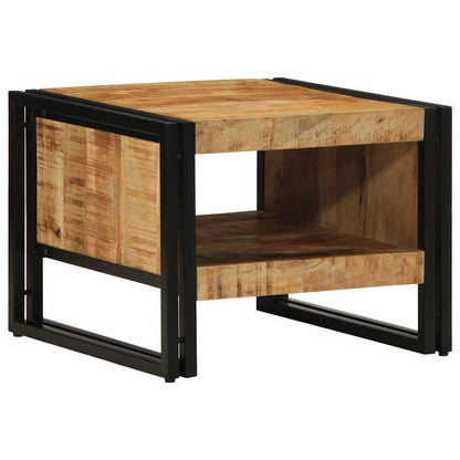 Tavolino da Salotto 50x50x38 cm Legno Massello di Mango Grezzo | homemem39