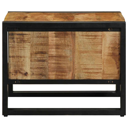 Tavolino da Salotto 50x50x38 cm Legno Massello di Mango Grezzo | homemem39