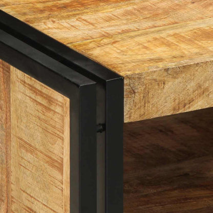 Tavolino da Salotto 50x50x38 cm Legno Massello di Mango Grezzo | homemem39