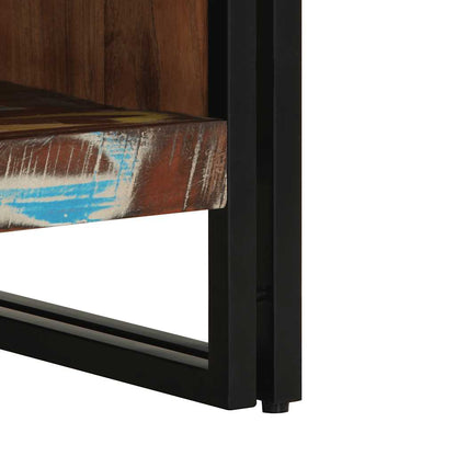 Tavolino Salotto Multicolore 50x50x38cm Legno Massello Recupero