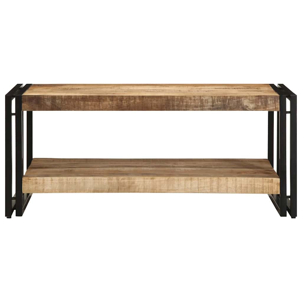 Tavolino da Salotto 90x50x38 cm Legno Massello di Mango Grezzo | homemem39