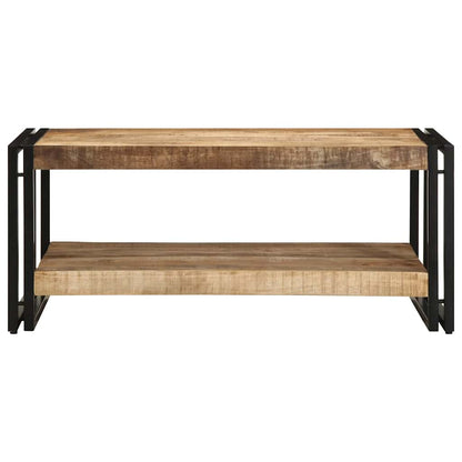 Tavolino da Salotto 90x50x38 cm Legno Massello di Mango Grezzo | homemem39