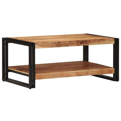 Tavolino da Salotto 90x50x38 cm Legno Massello di Acacia | homemem39