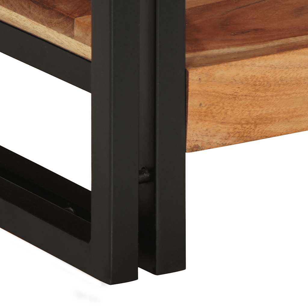 Tavolino da Salotto 90x50x38 cm Legno Massello di Acacia | homemem39