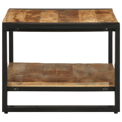 Tavolino 70x50x38 cm in Legno Massello di Mango Grezzo | homemem39