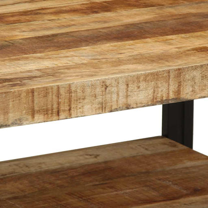 Tavolino 70x50x38 cm in Legno Massello di Mango Grezzo | homemem39