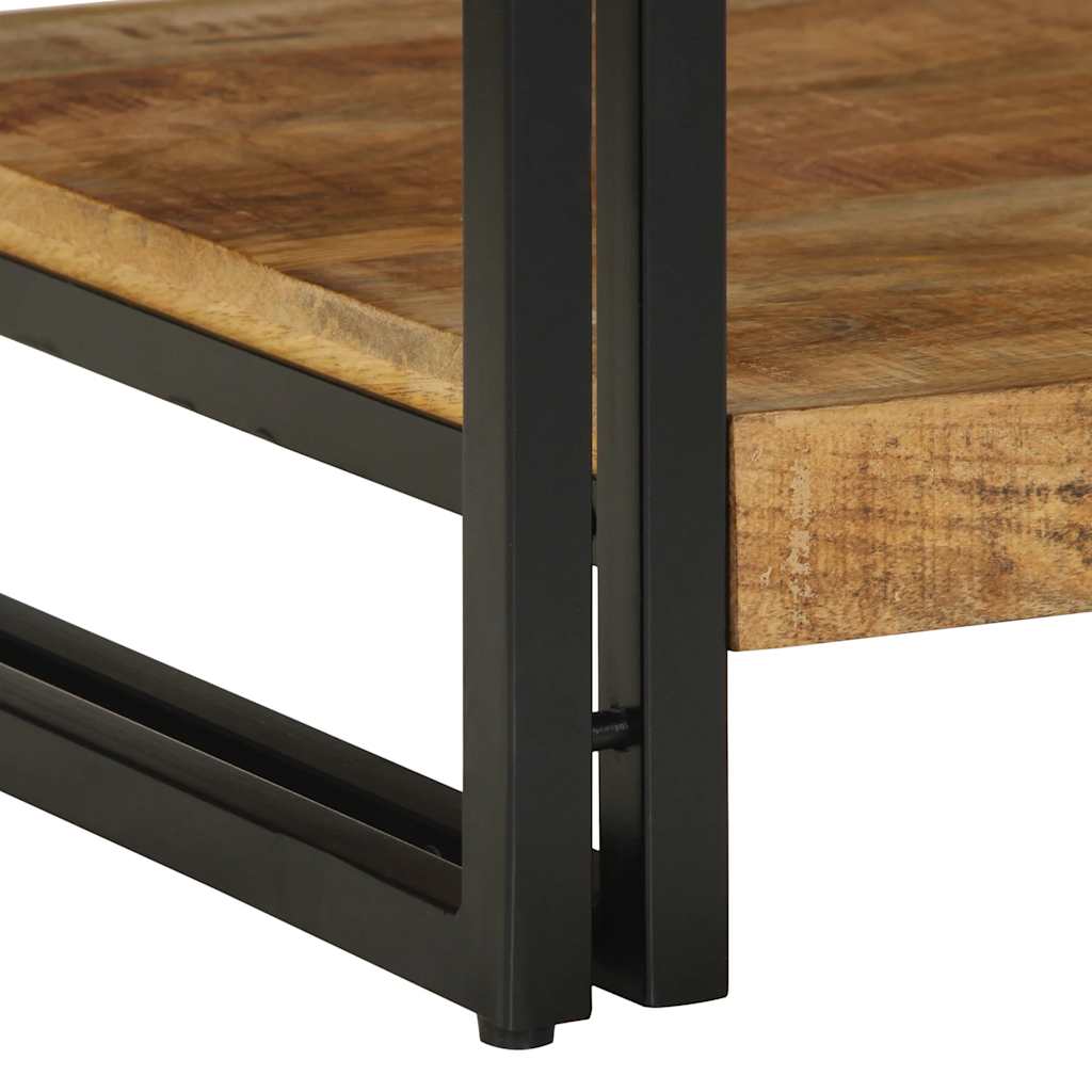 Tavolino 70x50x38 cm in Legno Massello di Mango Grezzo | homemem39