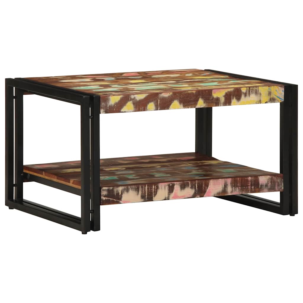 Tavolino Salotto Multicolore 70x50x38cm Legno Massello Recupero | homemem39