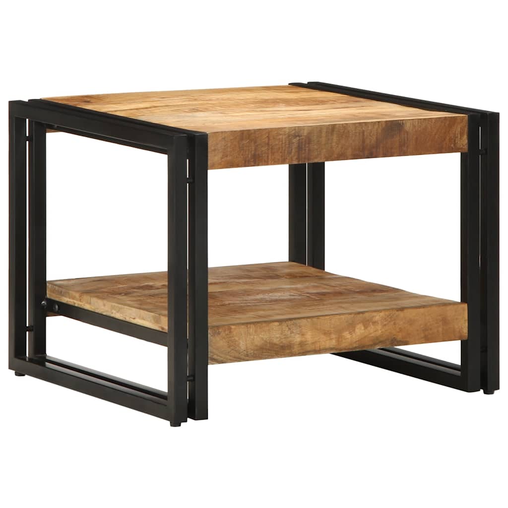 Tavolino da Salotto 50x50x38 cm Legno Massello di Mango Grezzo | homemem39