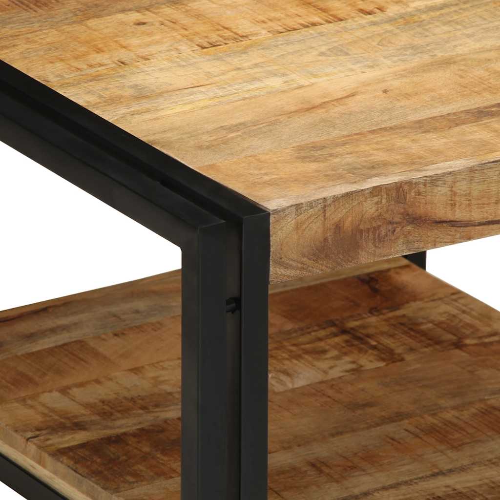 Tavolino da Salotto 50x50x38 cm Legno Massello di Mango Grezzo | homemem39