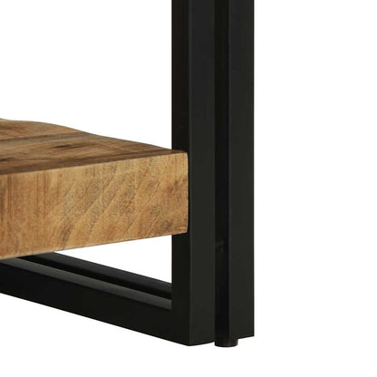 Tavolino da Salotto 50x50x38 cm Legno Massello di Mango Grezzo | homemem39