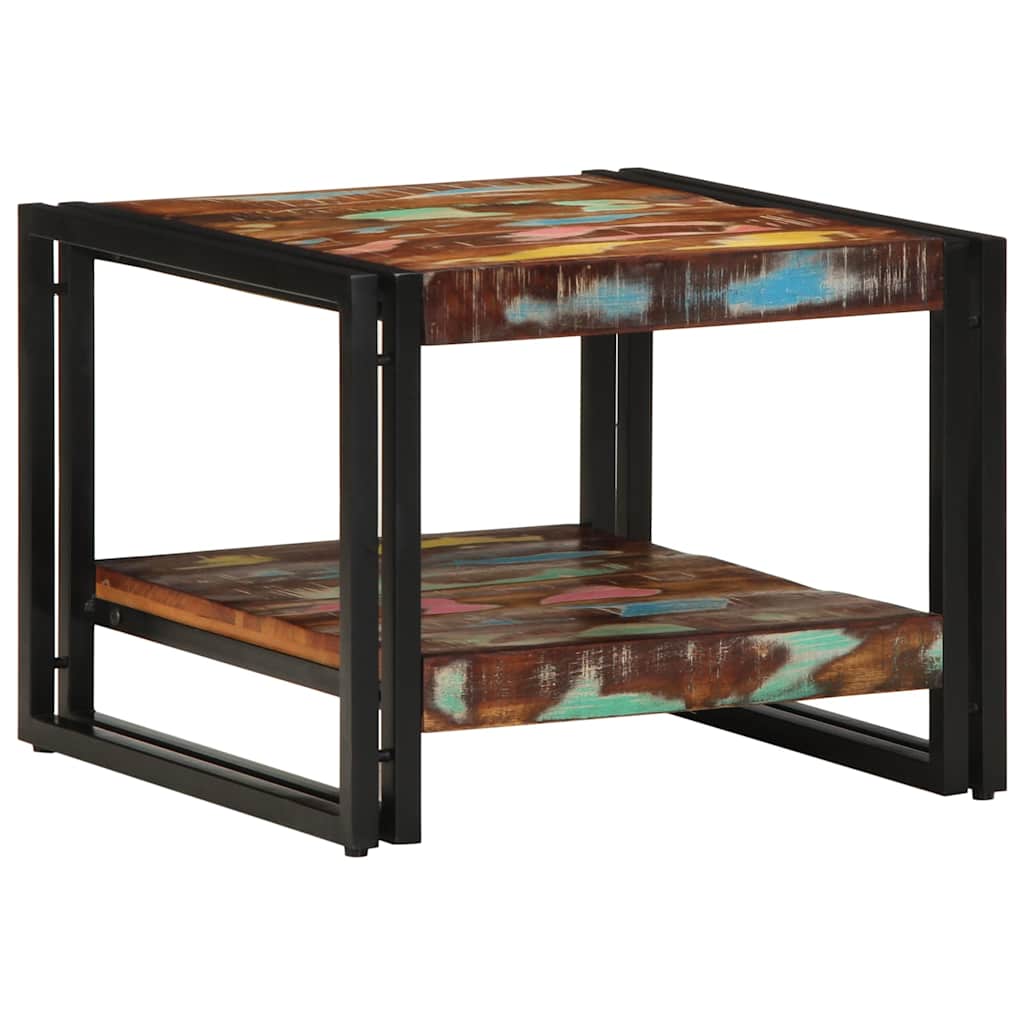 Tavolino Salotto Multicolore 50x50x38cm Legno Massello Recupero | homemem39
