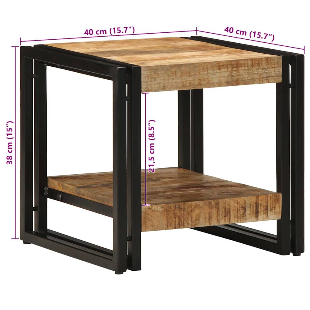 Tavolino da salotto 40 x 40 x 38 cm Legno di mango massello | homemem39