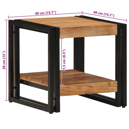 Tavolino da salotto 40 x 40 x 38 cm Legno di Acacia Massello | homemem39