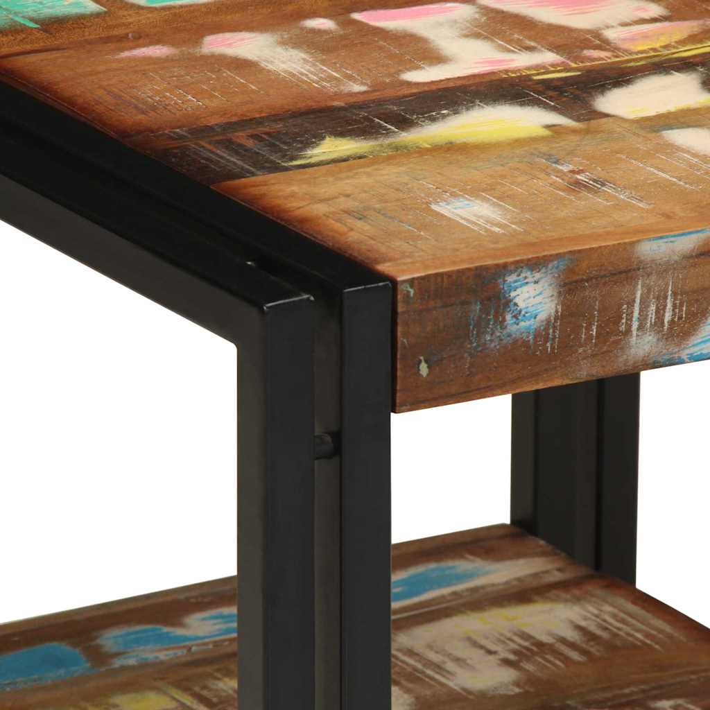 Tavolino da salotto 40 x 40 x 38 cm Legno Recuperato Massello | homemem39