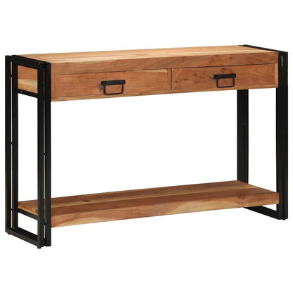 Tavolo consolle con cassetto Marrone Legno di Acacia Massello | homemem39