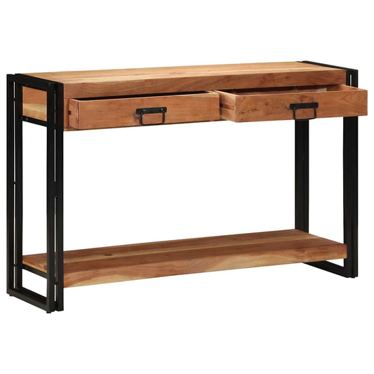 Tavolo consolle con cassetto Marrone Legno di Acacia Massello | homemem39