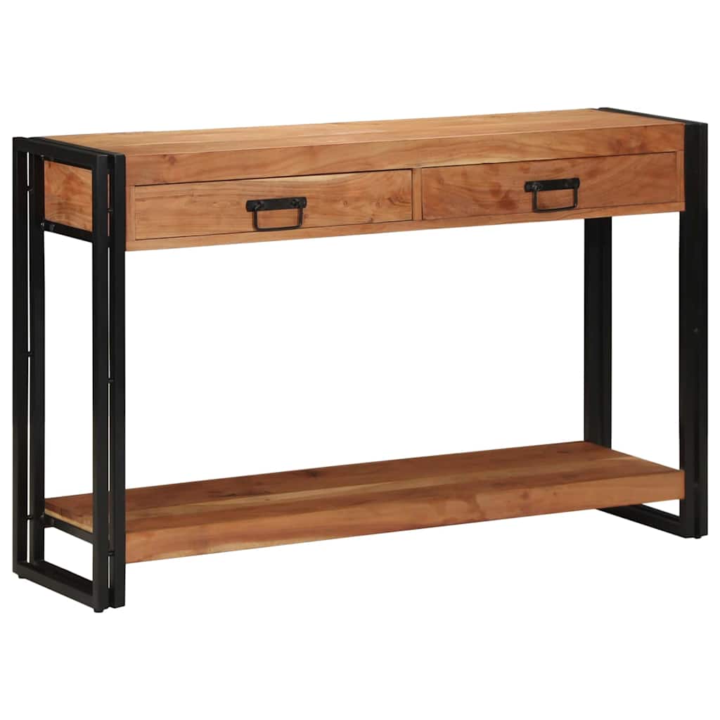 Tavolo consolle con cassetto Marrone Legno di Acacia Massello | homemem39