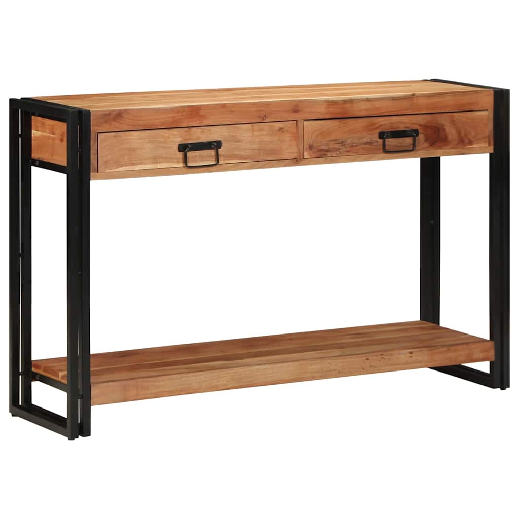 Tavolo consolle con cassetto Marrone Legno di Acacia Massello | homemem39