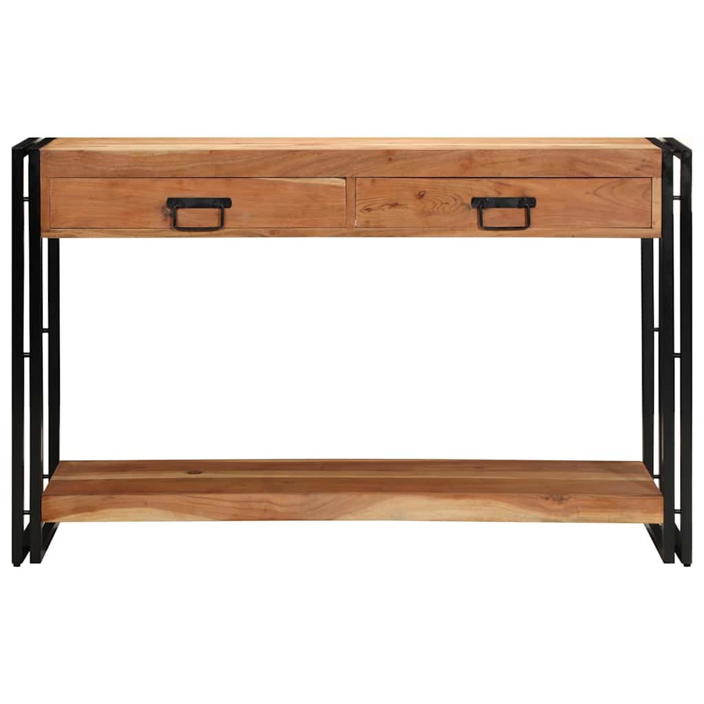 Tavolo consolle con cassetto Marrone Legno di Acacia Massello | homemem39