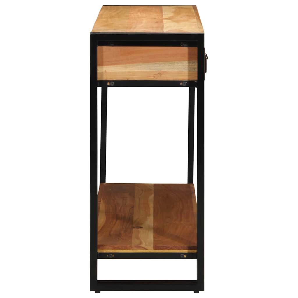 Tavolo consolle con cassetto Marrone Legno di Acacia Massello | homemem39