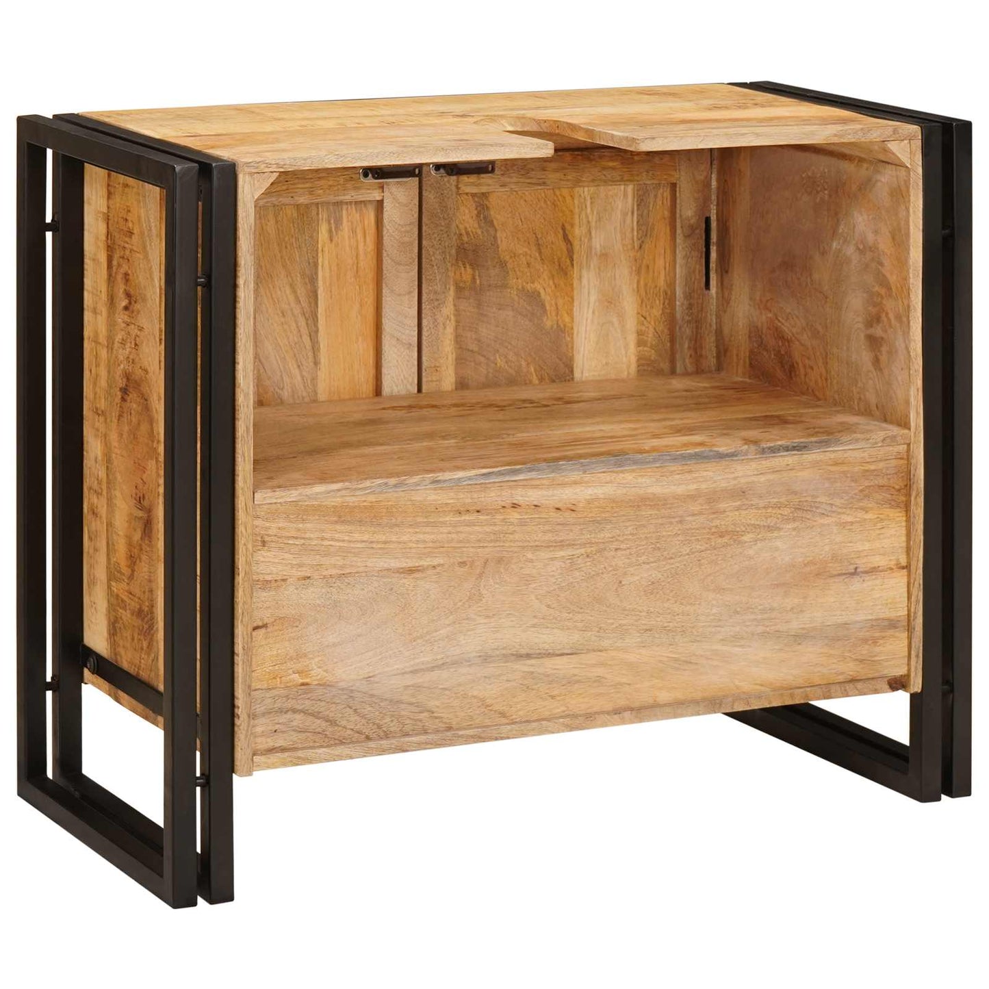Armadio sottolavello con porta Marrone Legno di mango massello | homemem39