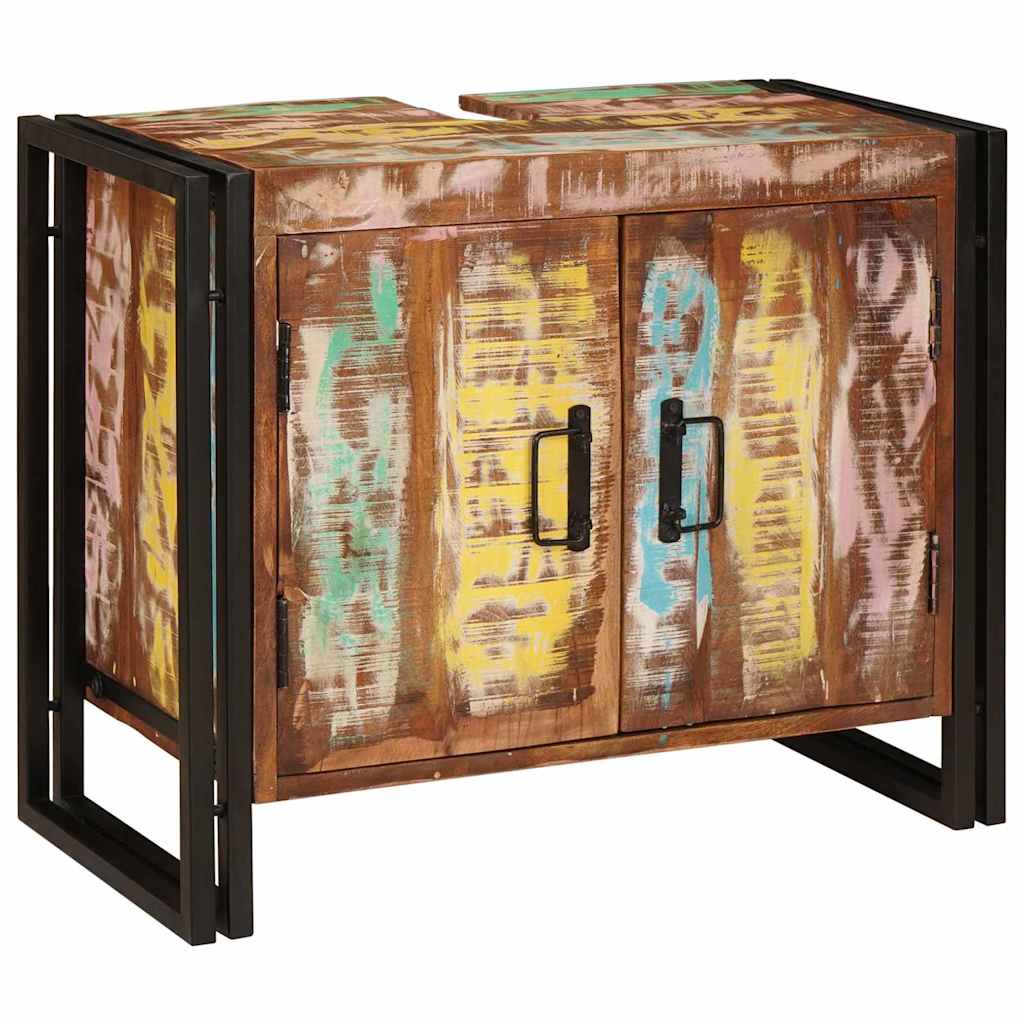 Armadio sottolavello Multicolore Legno Recuperato Massello | homemem39