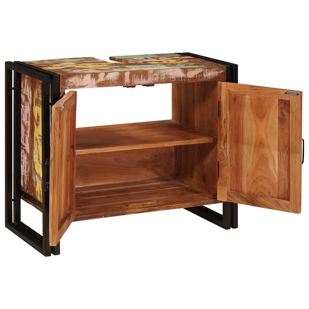 Armadio sottolavello Multicolore Legno Recuperato Massello | homemem39