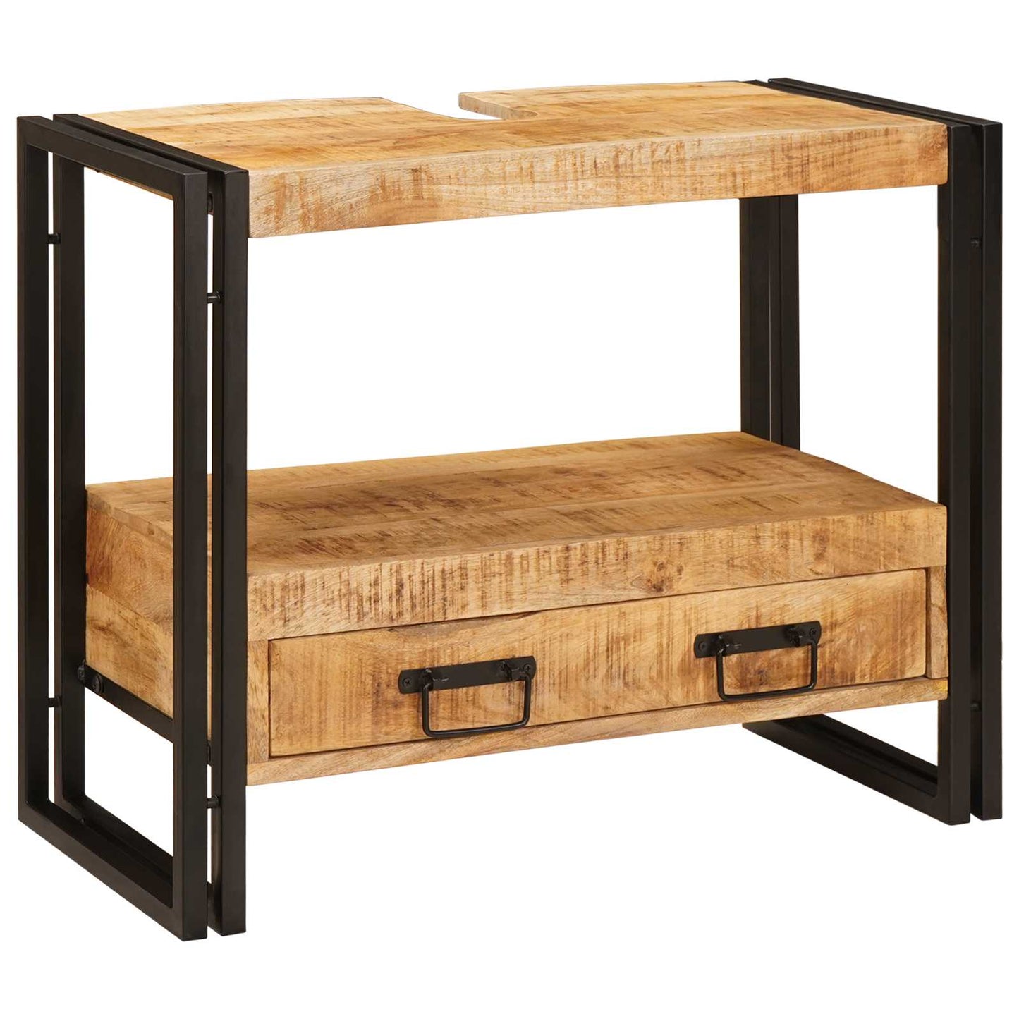 Armadio da bagno con cassetto Marrone Legno di mango massello | homemem39