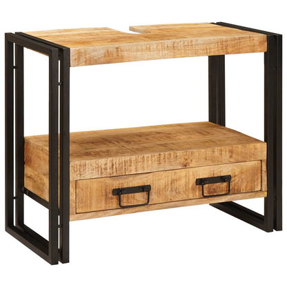 Armadio da bagno con cassetto Marrone Legno di mango massello | homemem39